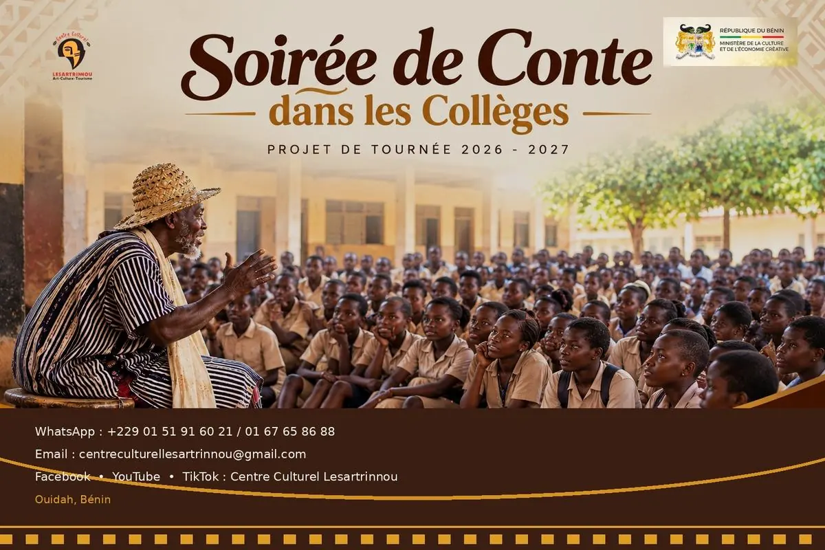Affiche « Soirée de Conte dans les Collèges », projet de tournée 2026-2027
